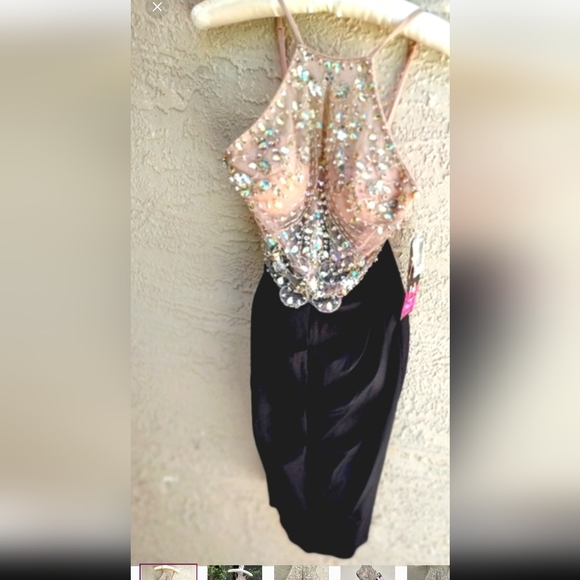 Blondie Nites Dresses & Skirts - Blondie nights sheer netted rhinestone dress